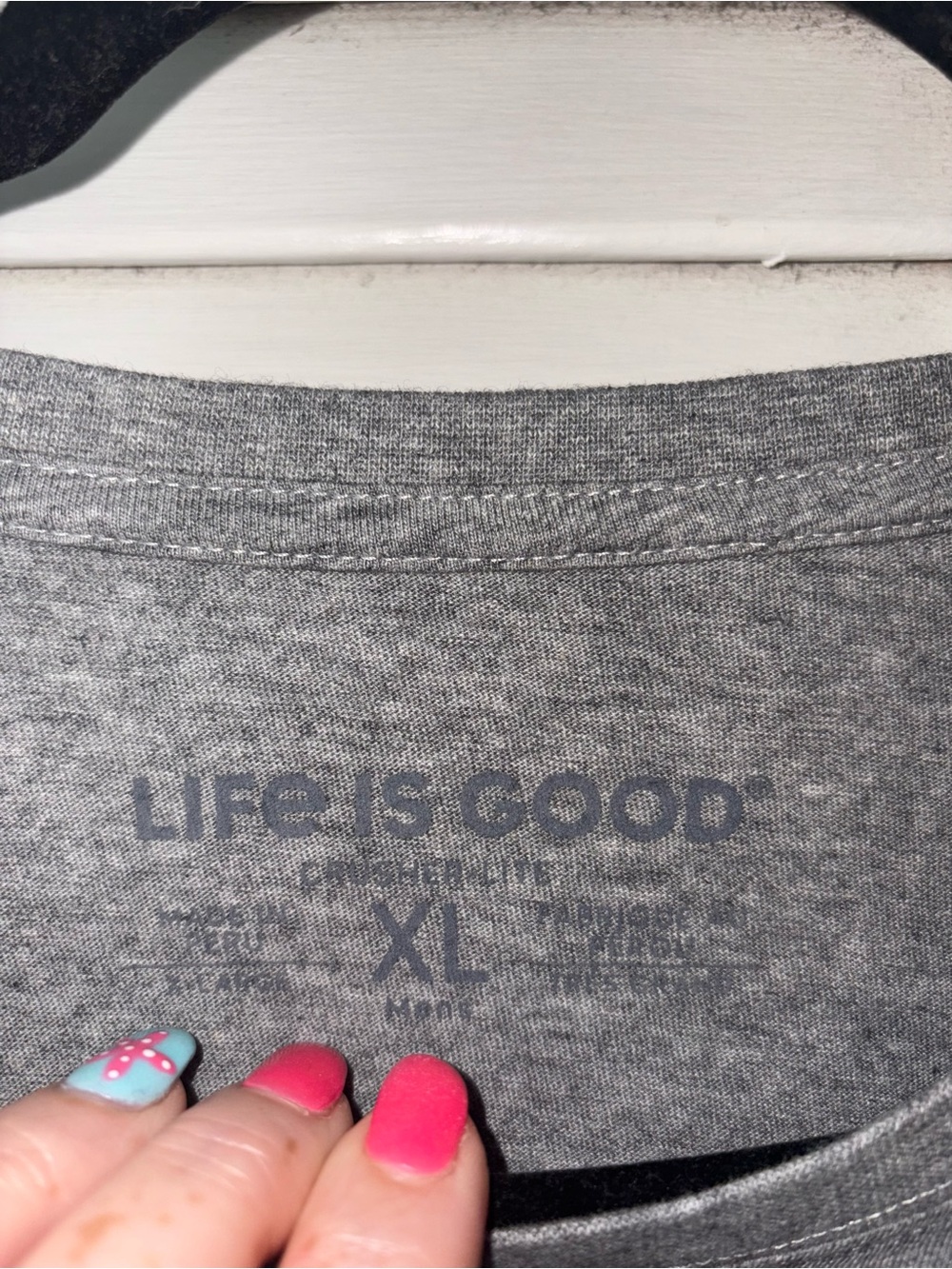 NWT Life is Good Smoke Show BBQ Grill Graphic T Shirt Gray XL Cotton - Picture 5 of 7